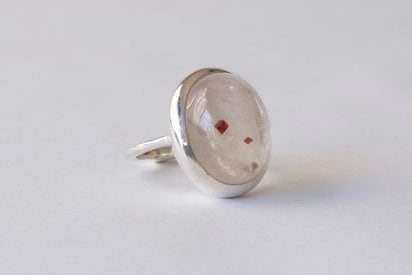 扉 ガーネットインクォーツ リング silver no,244