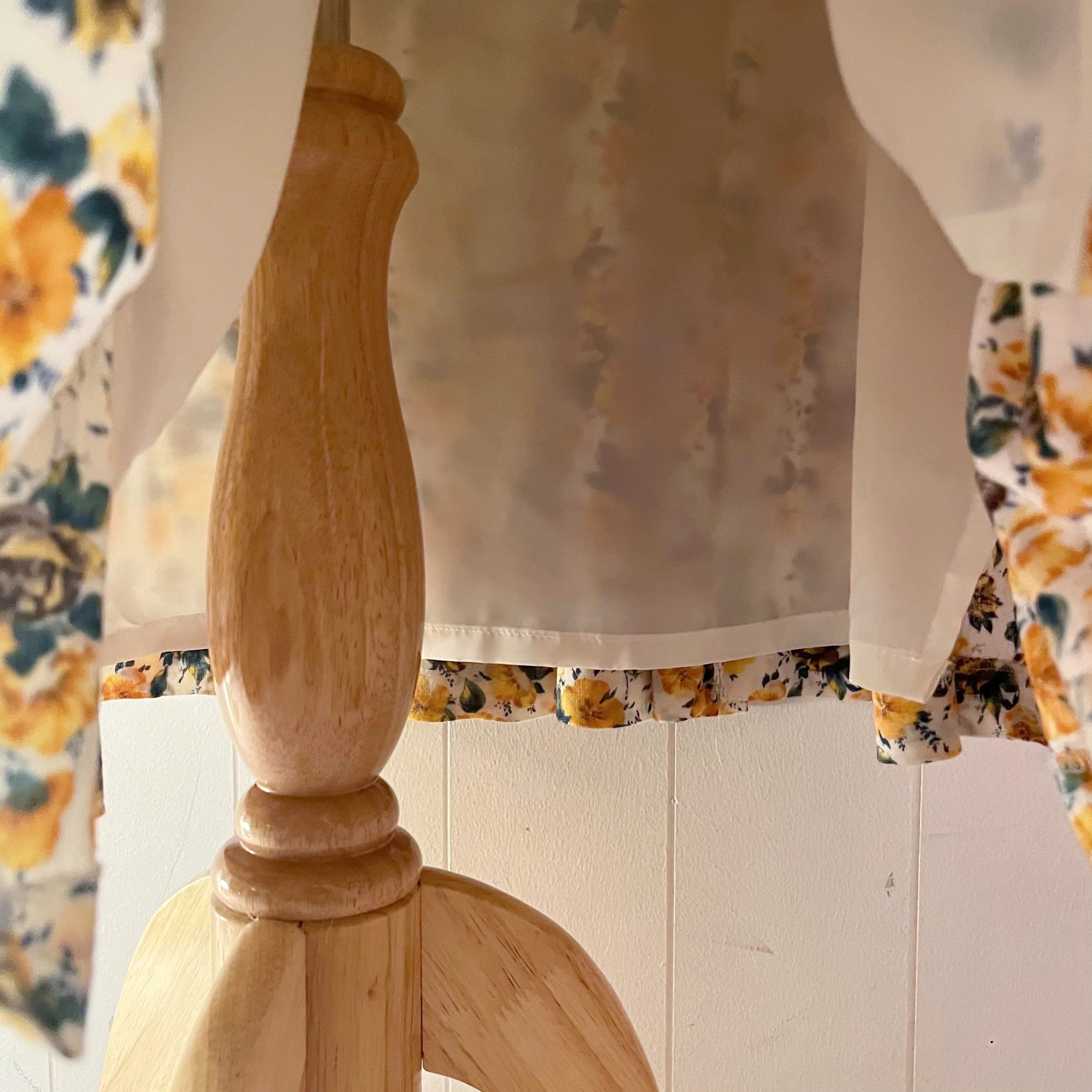 yellow pansy gather skirt