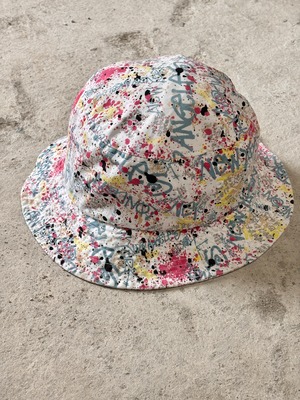 00～10s STUSSY/Multi print Bucket Hat/L/XL相当/マルチプリントバケットハット/4大都市/ホワイト/総柄/ステュ－シ－