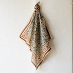 インドの草木染ブロックプリントバンダナ【41】