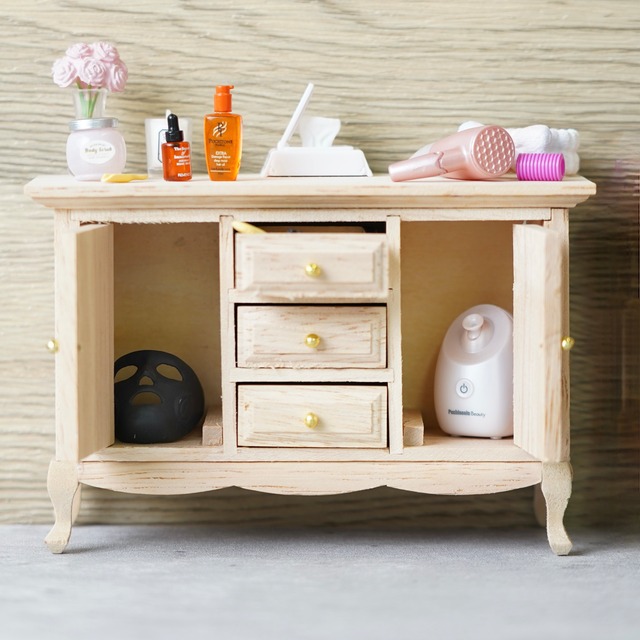 020-30011　ミニチュア家具　cabinet&shelf　サイドボード5d