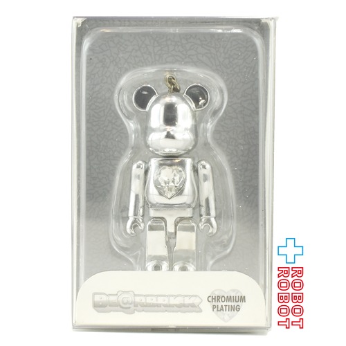 メディコム ベアブリック BE@RBRICK 100% 2013 クリスタルハート クロームメッキモデル 未開封 ４号店商品