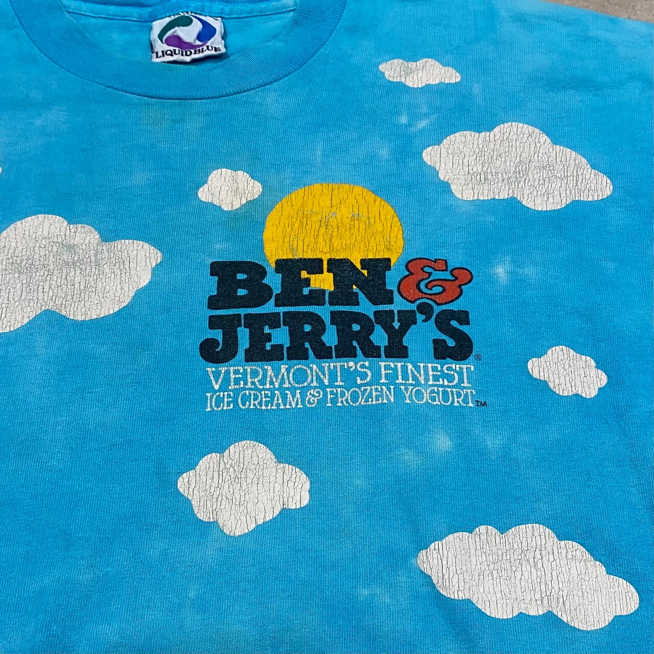 USA製 90年代 BEN＆JERRY'S アイスクリーム アドバタイジング 企業系 全面プリントTシャツ ヴィンテージ メンズL 古着  90s【Tシャツ】 | cave 古着屋【公式】古着通販サイト powered by BASE