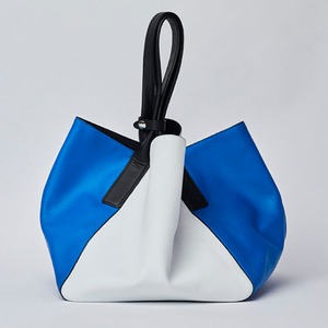 "DIM-SUM" TOTE BAG -  WHITE × BLUE