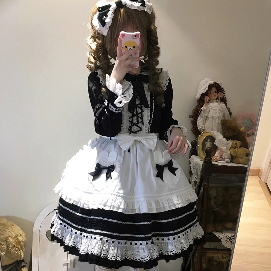 レースアップのリボンフリルジャンパースカート | BODYLINE