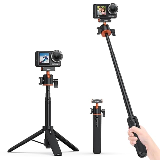 DJI Osmo Pocket 3用 三脚/自撮り棒/一脚兼用 136cm延長ポール/セルカ