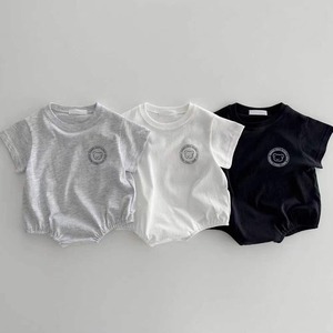【BABY】夏新作熊柄半袖ロンパース
