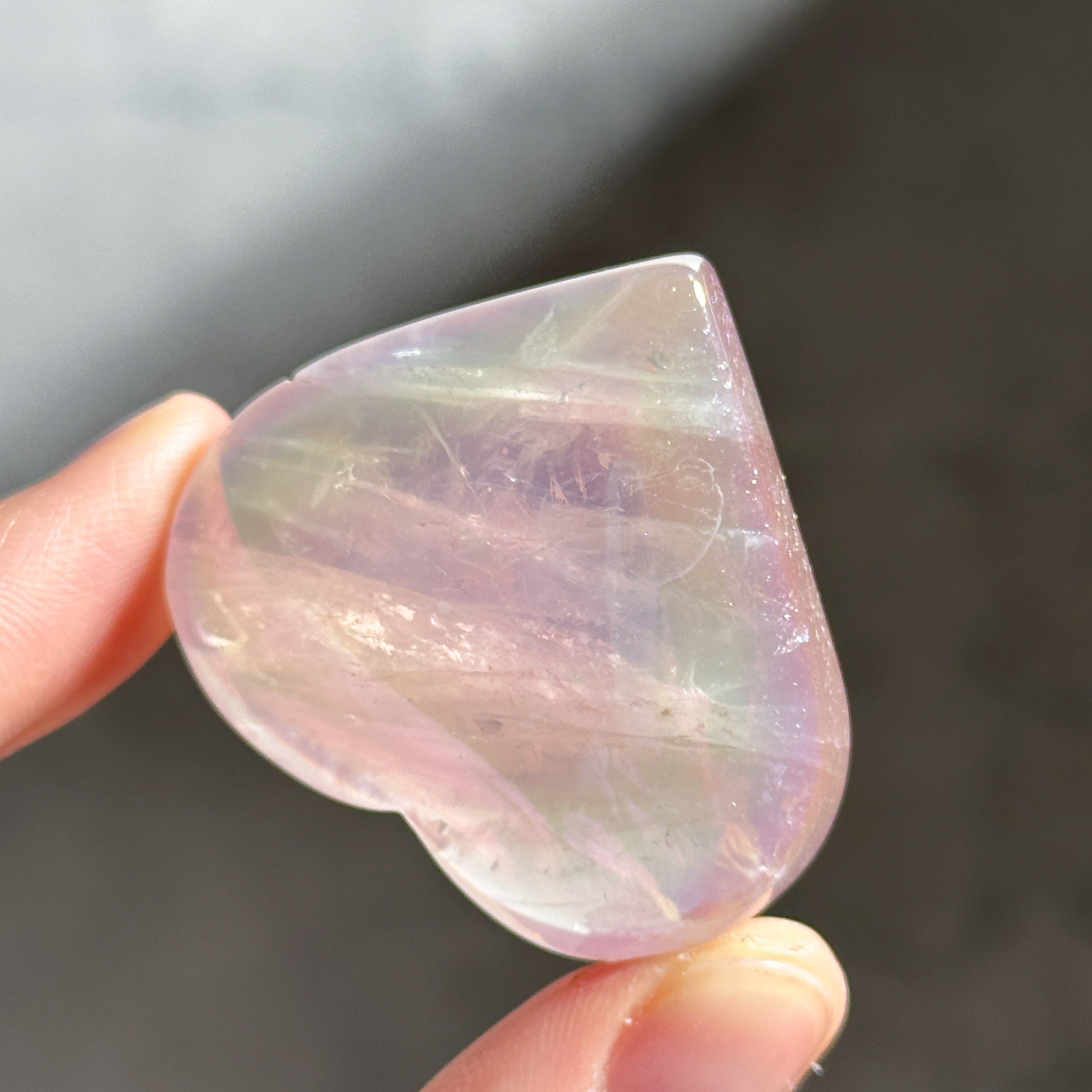 ♡エンジェルオーラローズクォーツ ハート81♡ Angel Aura Rose Quartz