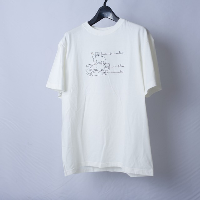 猫Ｔシャツ - スニャータ-【size:XL】チャコール t24