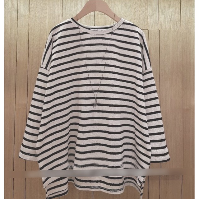 《SALE》 長袖 ボーダーTシャツ ゆったりシルエット★４色