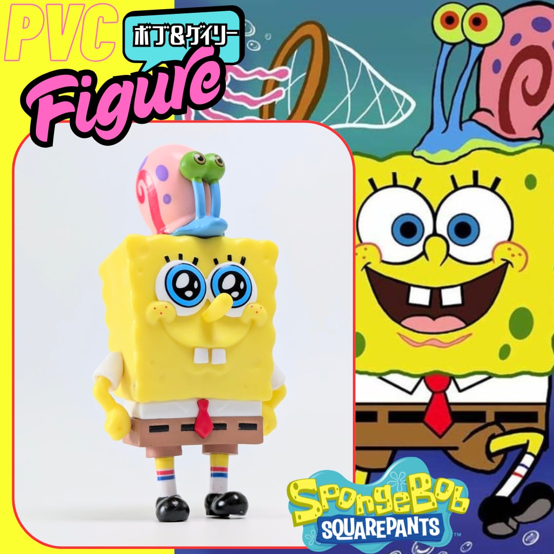 【 SpongeBob SquarePants ( スポンジボブ )  】 『 スポンジボブ&ゲイリー 』PVC Figure set〚アメリカン雑貨 アメトイ〛