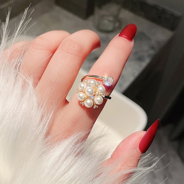 Flower jewel ring　M3545