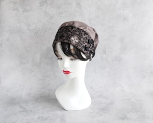 サッシュベルト|Antique Lace Noir × Mauve|前髪ウィッグ付き