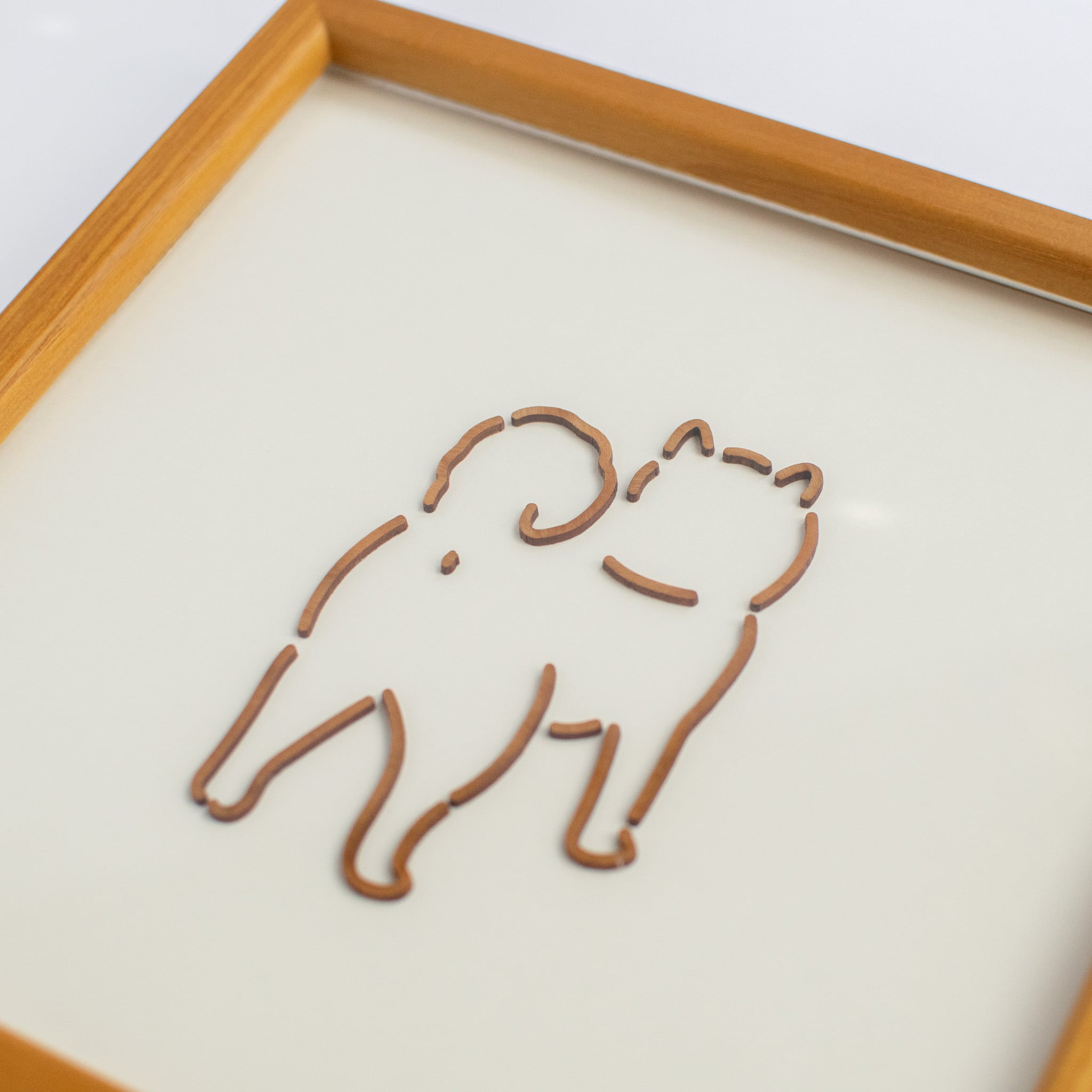 木の絵画 『柴犬のおちり』 | 湖中のおみせ