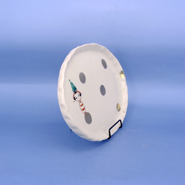 《 鈴木ハツミ 》オーバル皿　こけし　金彩