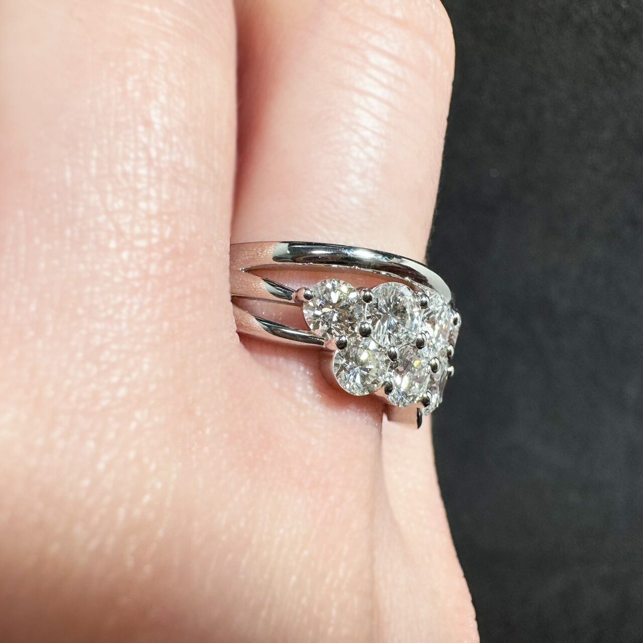 Pt900 2.237ct ダイヤモンド クラスター リング | カオキ | 日本最大級