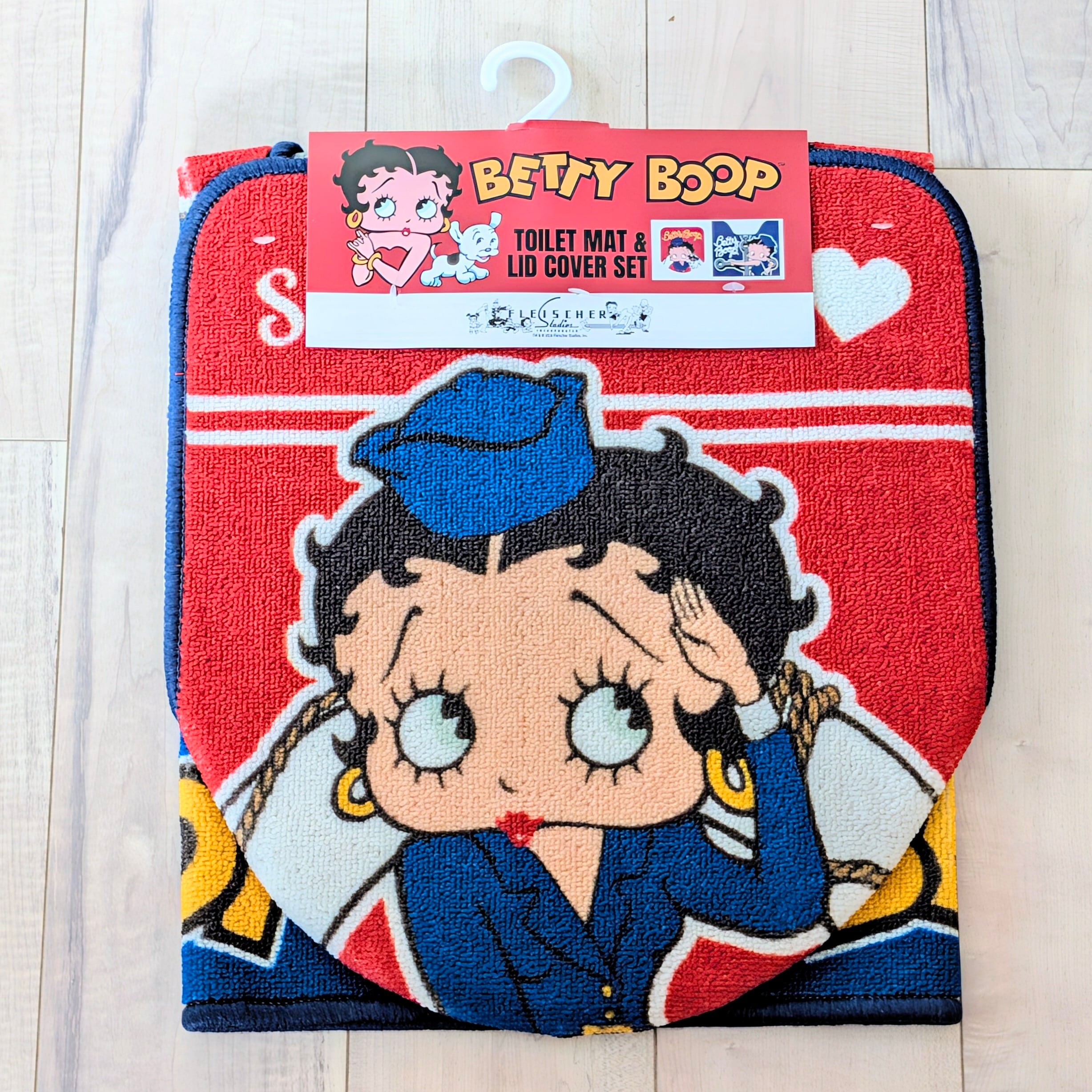 ✨️トイレもワクワクHAPPY✨️【 Betty Boop（ ベティ・ブープ ） 】TOILET MAT & LID COVER トイレマット&蓋カバー (マット裏面滑り止め加工 ) / アメリカンマット / ふかふかマット〚アメリカン雑貨 アメトイ〛