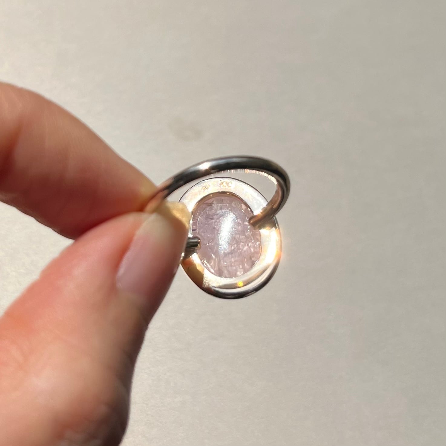 a flower］モルガナイト× K10YG リング | Shining Baby jewelry