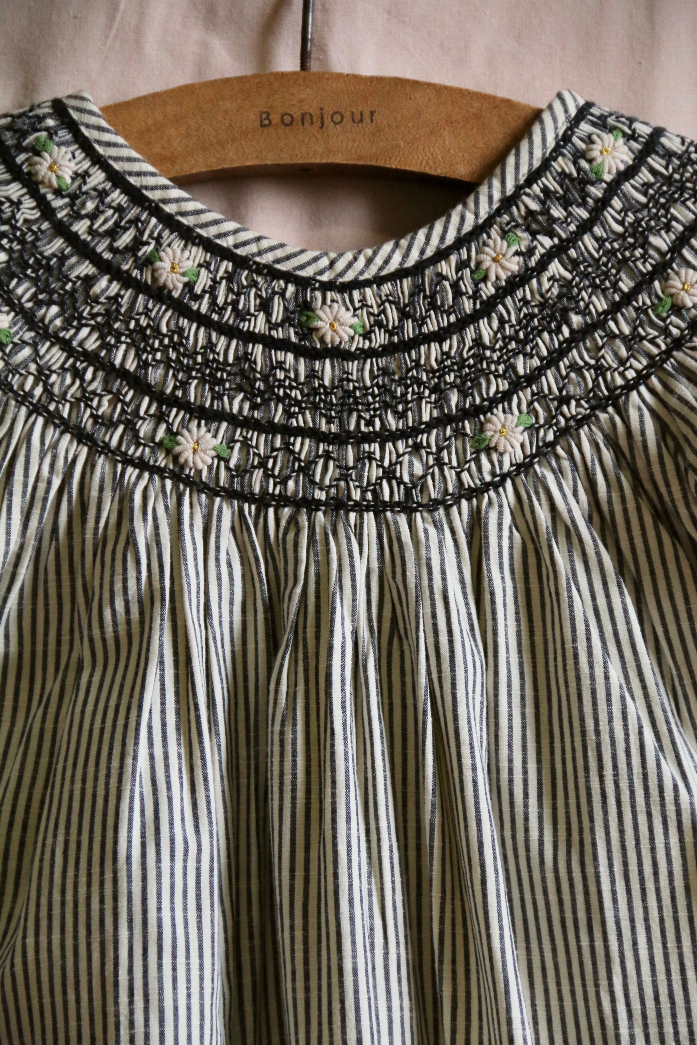 BONJOUR DIARY Dress black stripe 2-6y | RESONASON