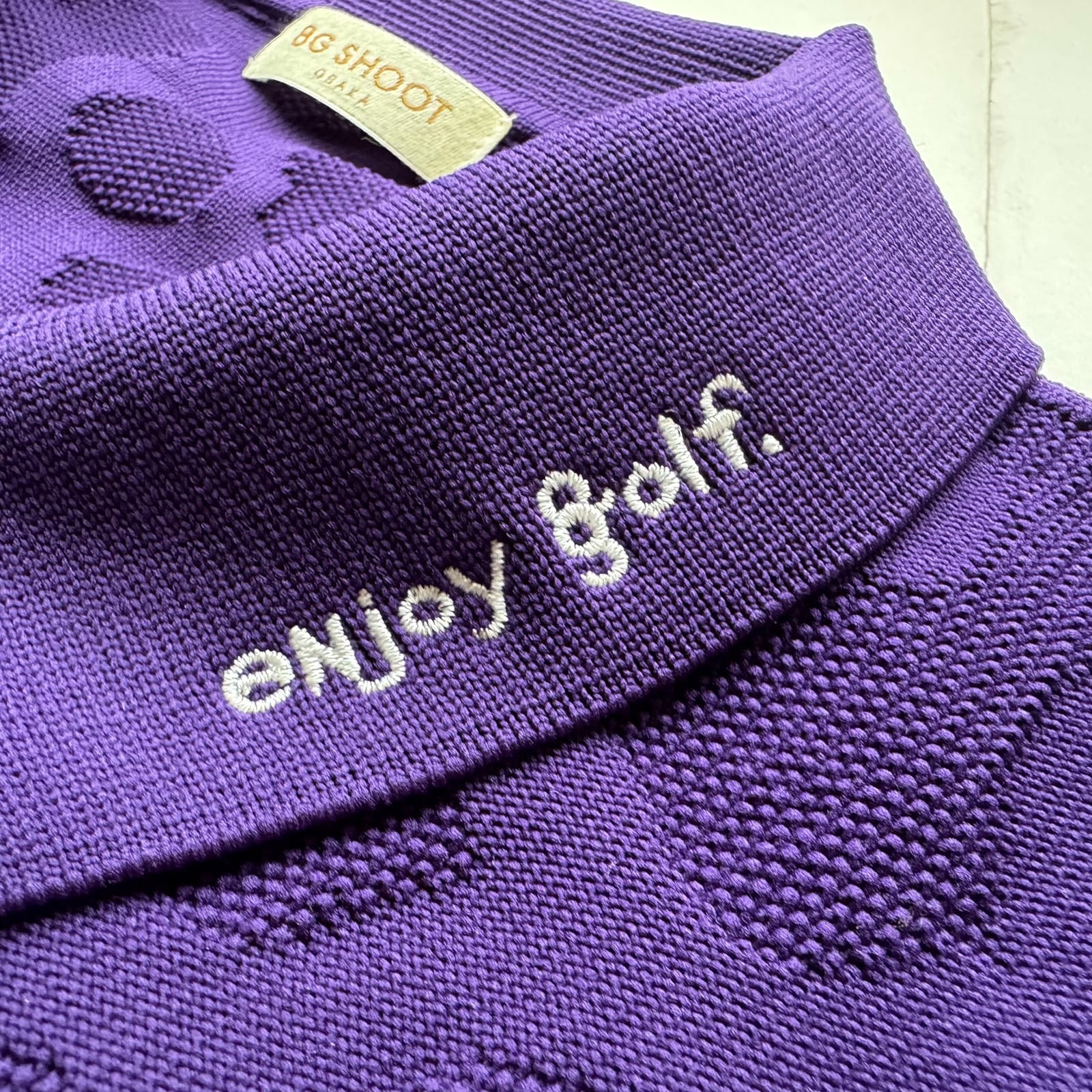 LOGO JACQUARD KNIT POLO -PURPLE- | 8G SHOOT WEBSTORE