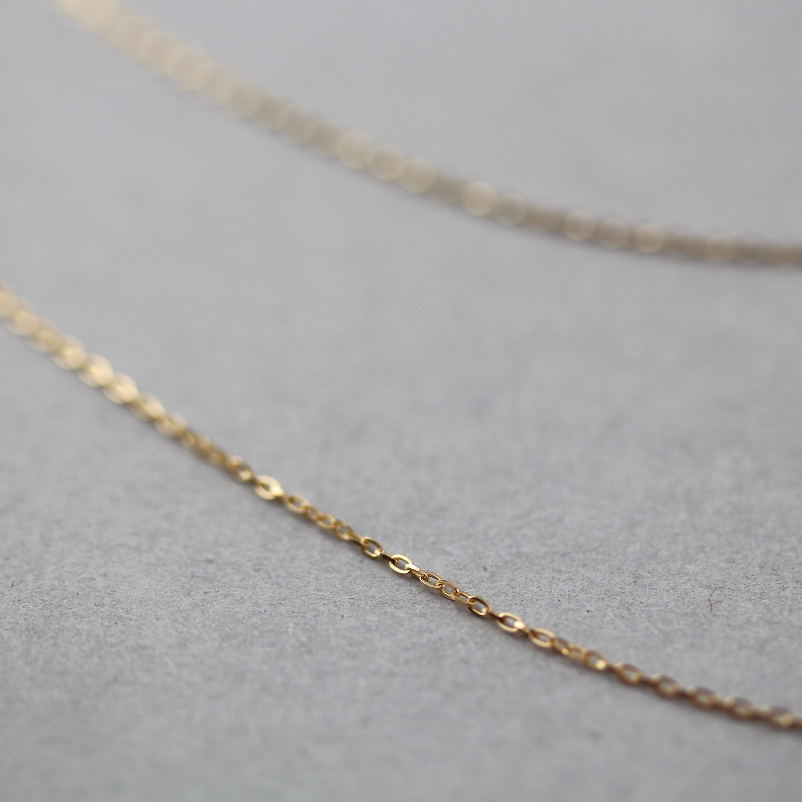 K18 チェーンネックレス 45cm〈シャイン〉 No.106 | スキン