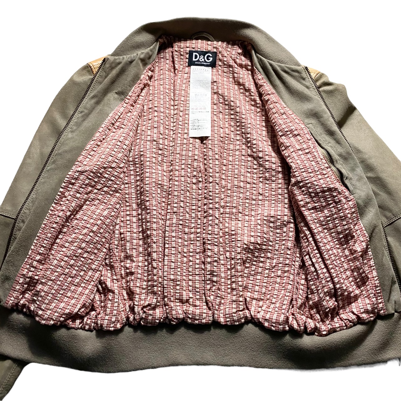 archive D&G tricolor leather blouson