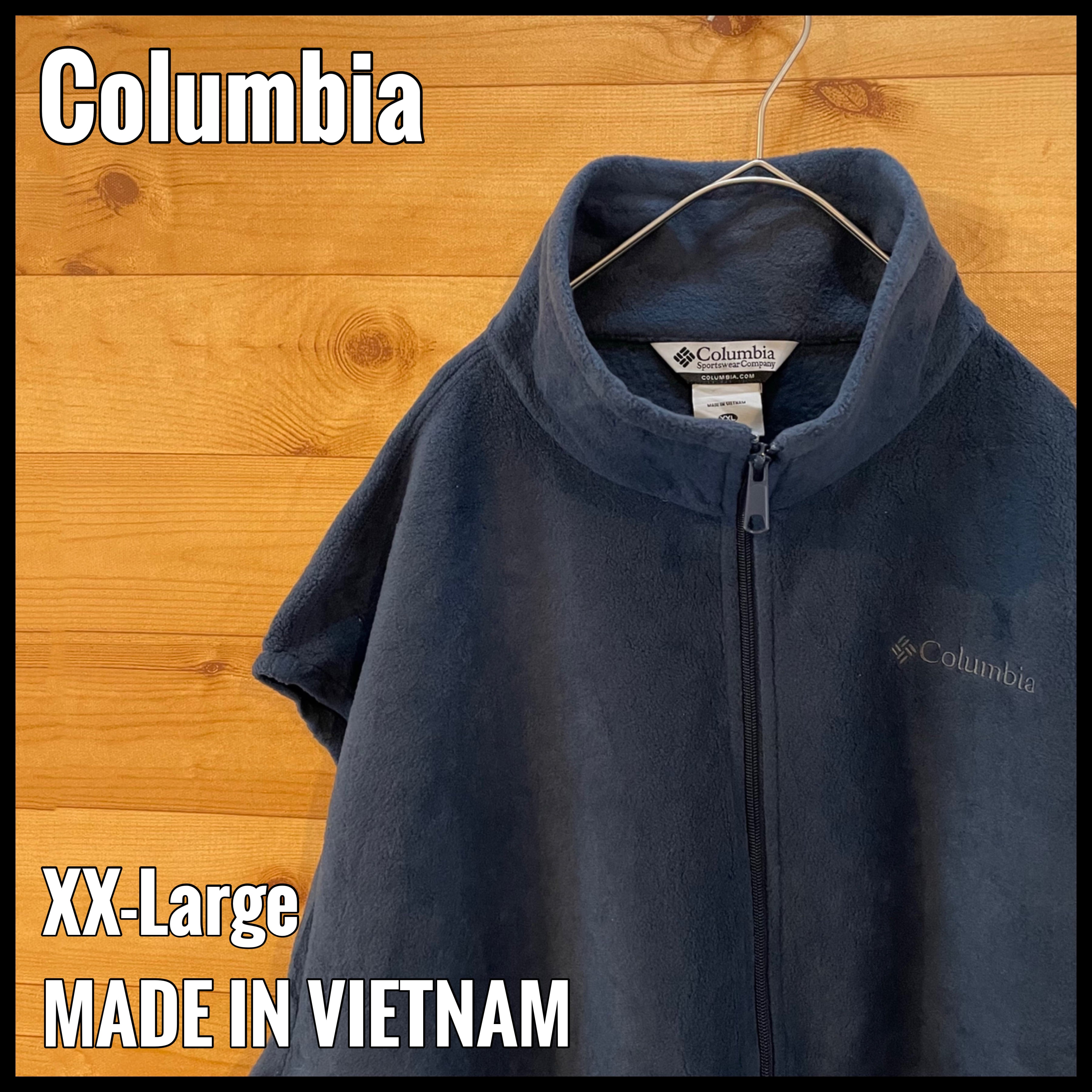 Columbia】フリース ベスト 刺繍ロゴ ワンポイントロゴ XXL ビッグ