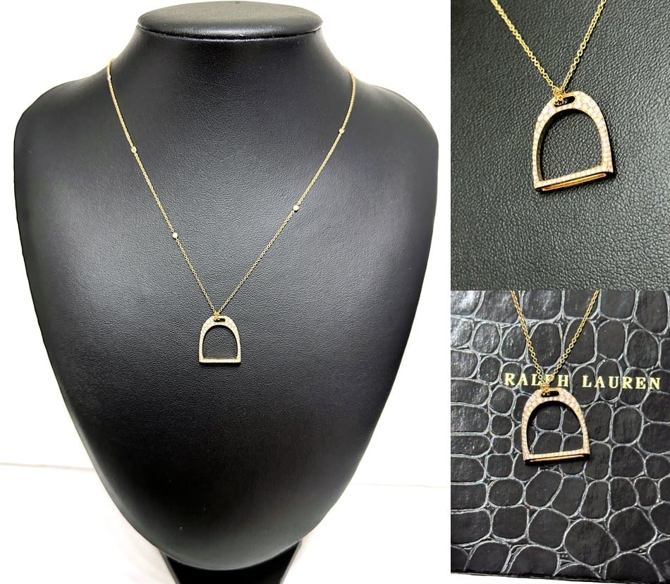 RALPH LAUREN ラルフローレン パヴェ ダイヤモンド ネックレス K18 RG