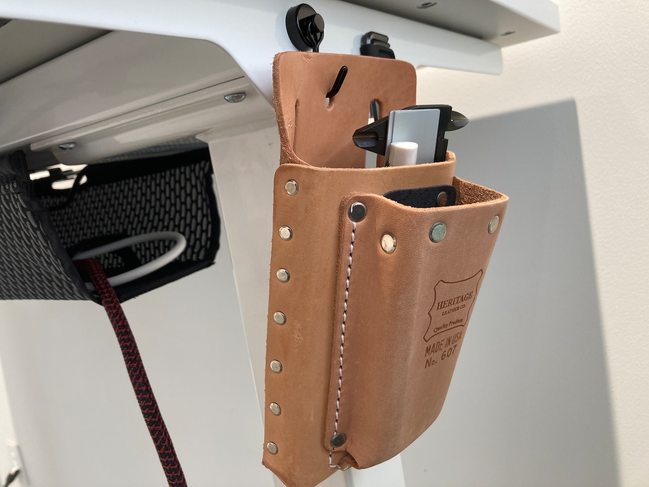 HERITAGE LEATHER Box Shape Tool Pouch 2PKT