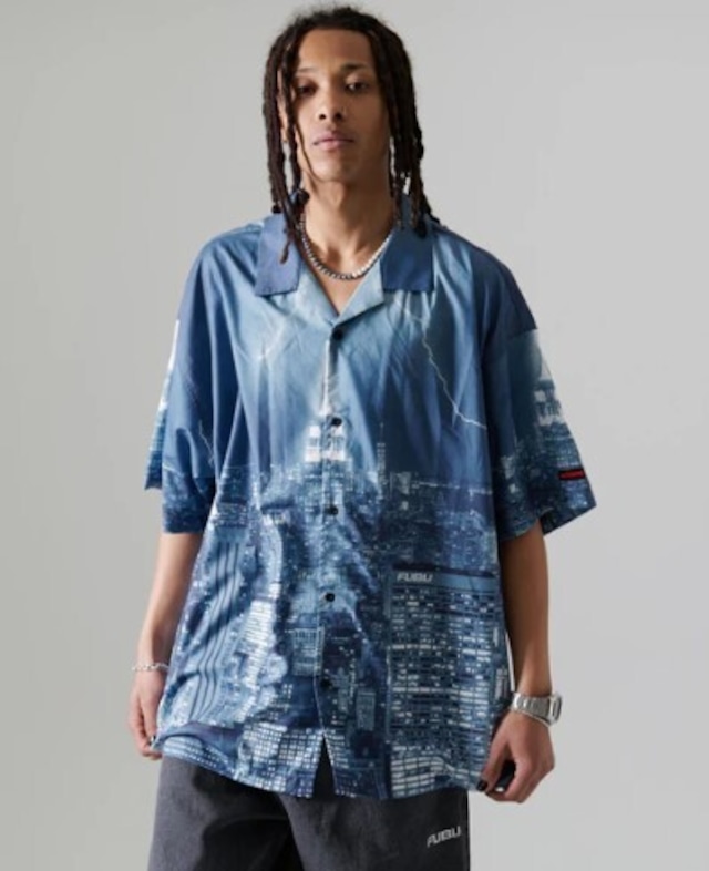 FUBU closing　マンハッタン　NY CITY SHIRTS/ニューヨークシティシャツ　blue