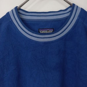 00s　パタゴニア　フリース　トレーナー　プルオーバー　無地　裏起毛　ブルー　M