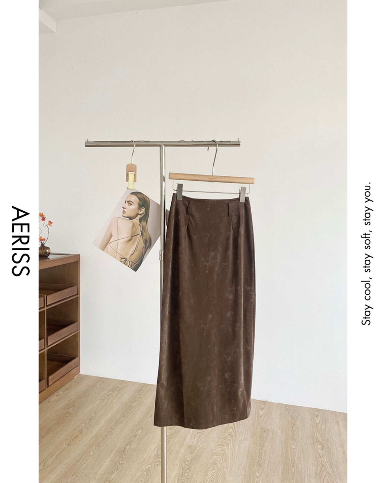 ストレートフェイクレザースカート 3color A0737 - 4