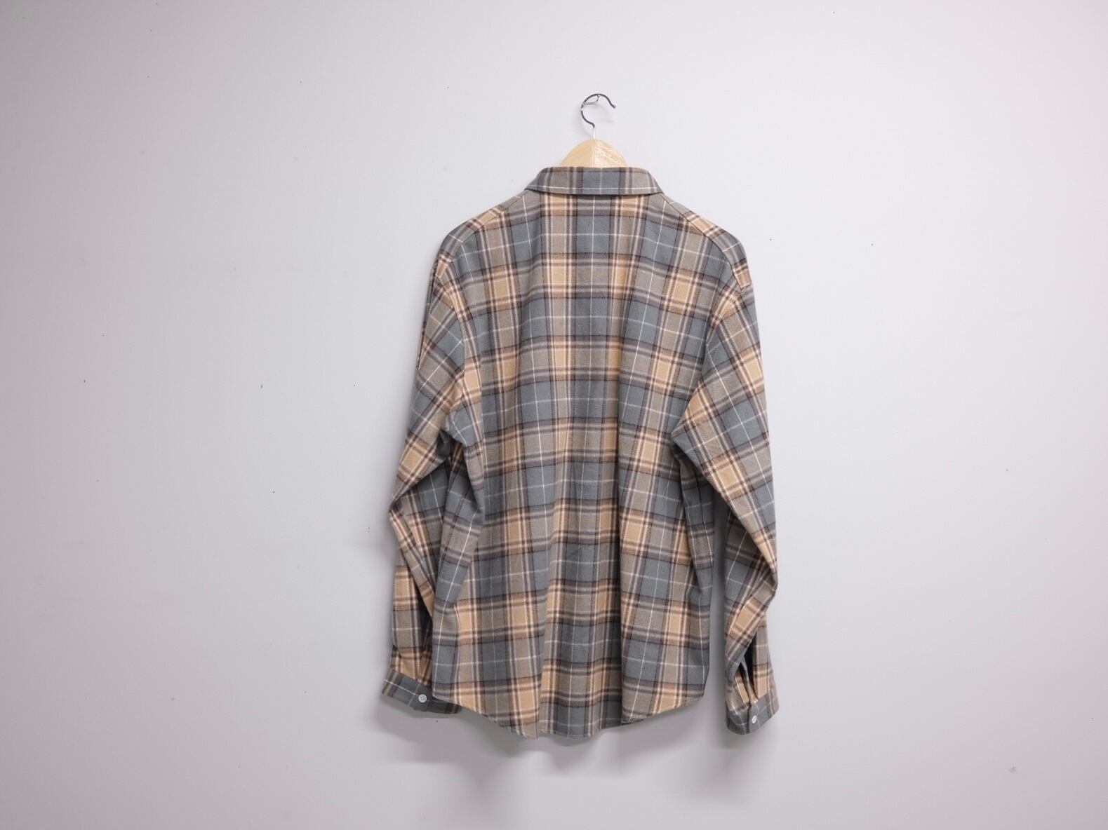 DIGAWEL” Check shirt (generic) Grey/Beige” | Lapel online store