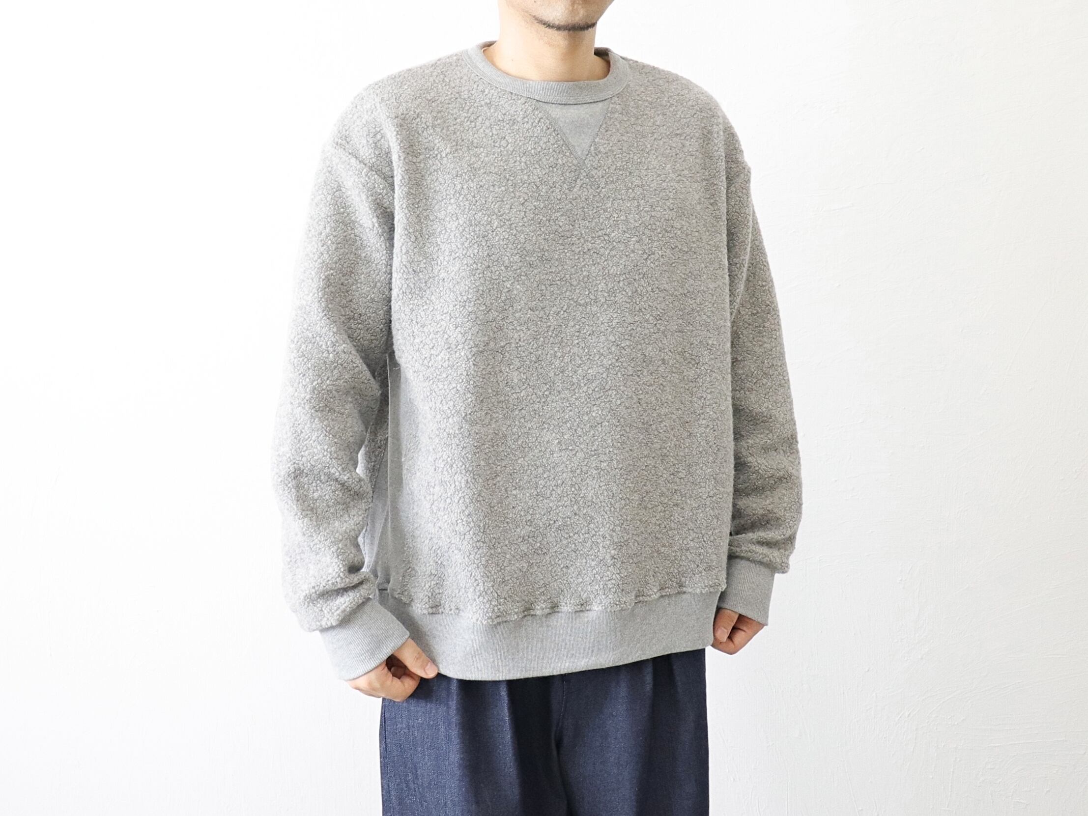 have a good day / WOOL PILE PULLOVER KNIT - GRAY ハブアグッドデイ / ウール パイル プルオーバー ニット