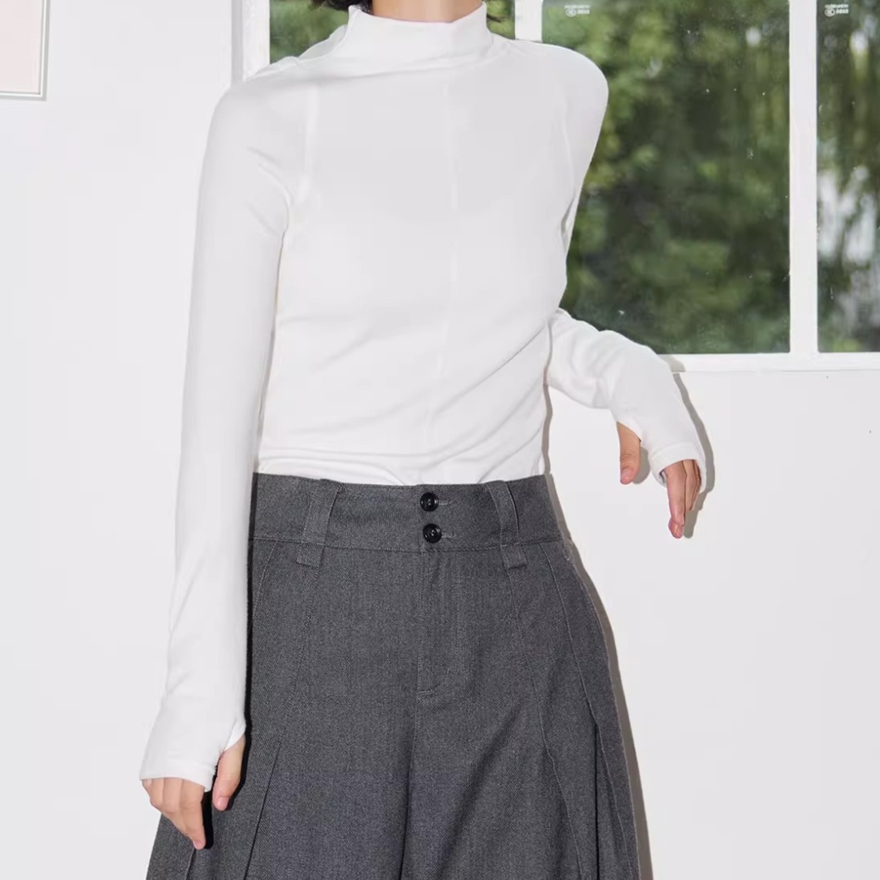 Modal-Cotton Blend Brushed Thermal Slim-Fit Base Layer Top (ME247)