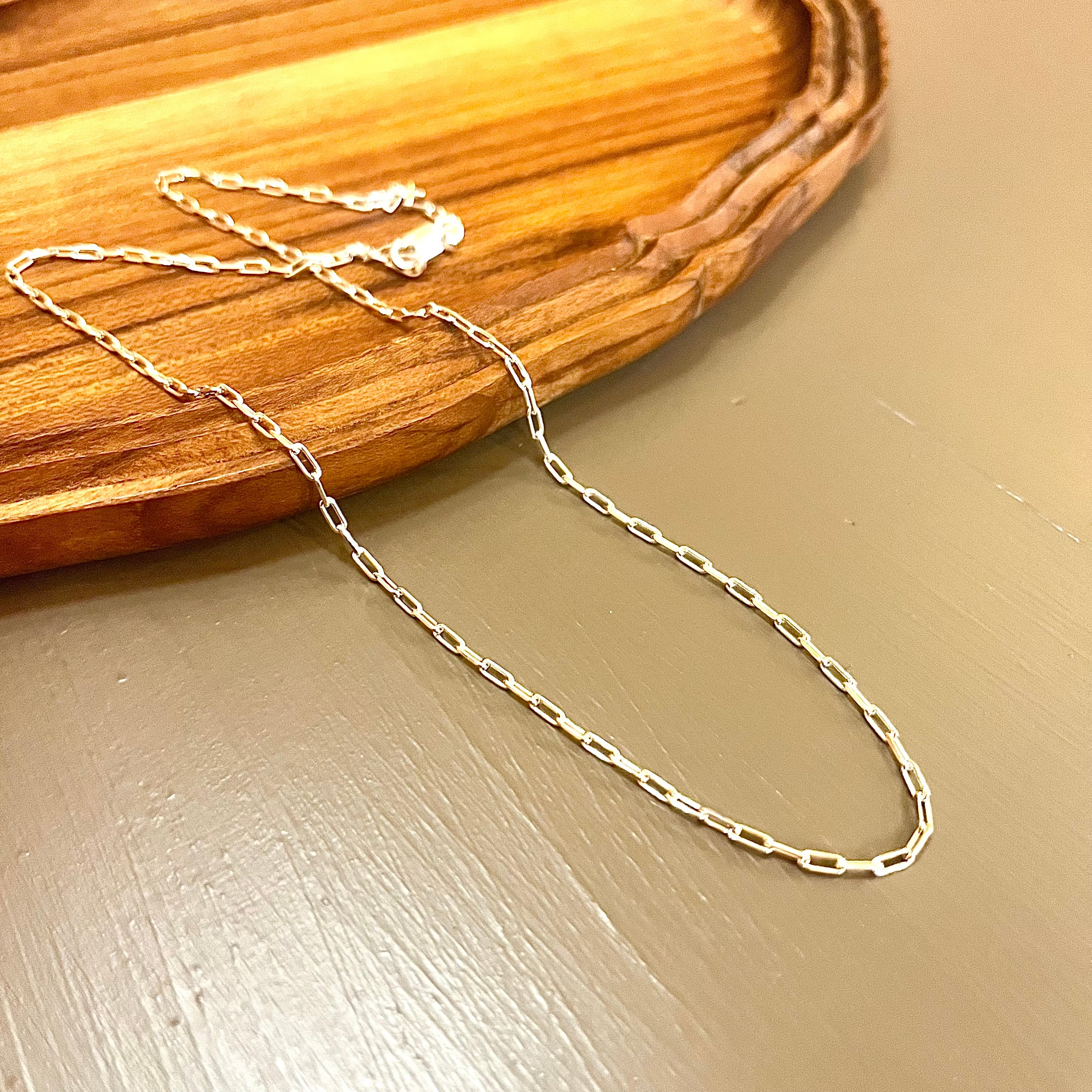 シルバー　インディアンジュエリー 長アズキシルバーチェーン タイプ100-2c 60cm シルバーネックレス