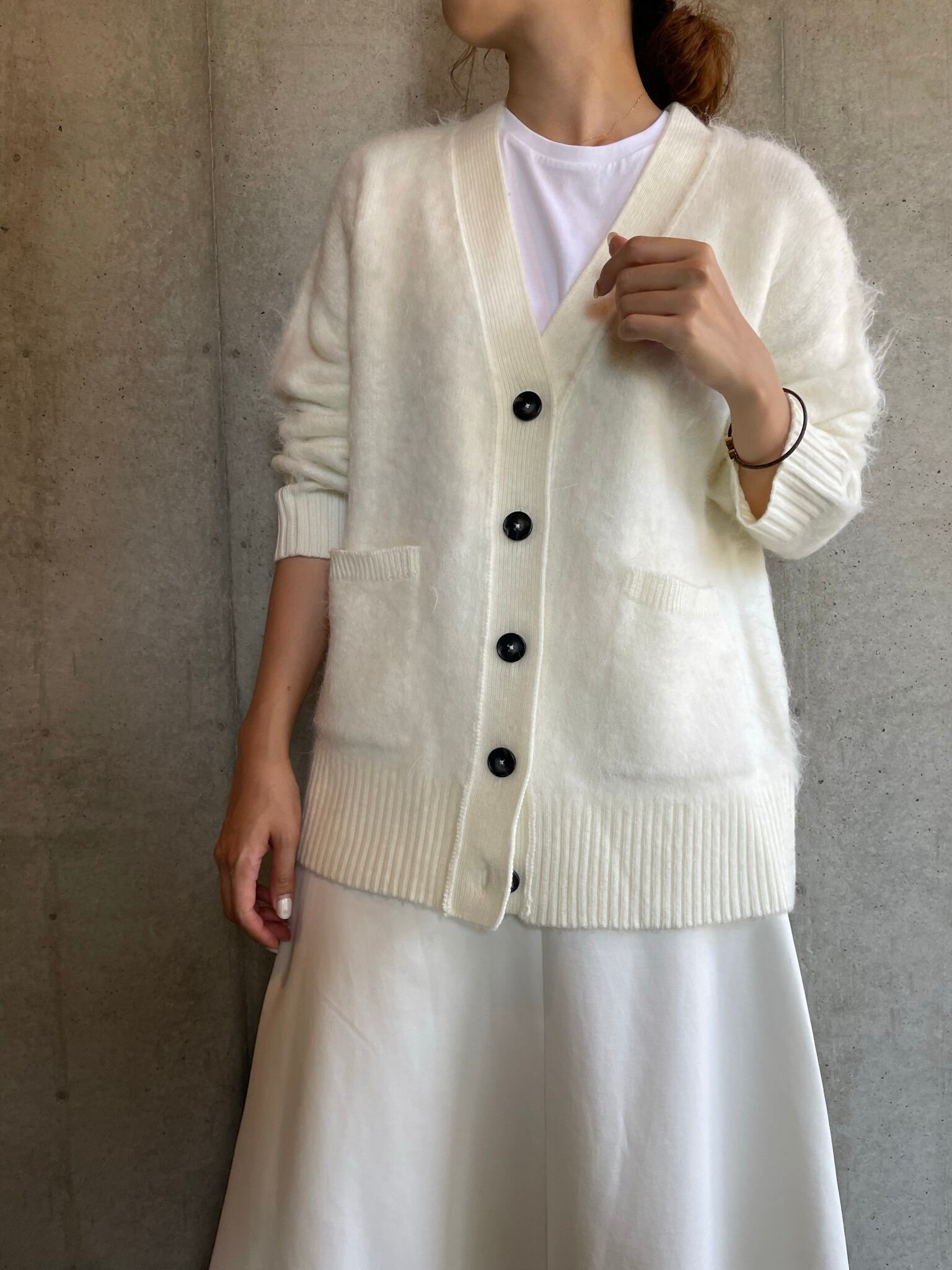 mohair knit cardigan(ivory)ご予約アイテ 