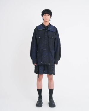 【26SS】Tamme タム / アノラックパーカー /TIE-DYED NYLON OXFORD ANORAK PARKA NAVY