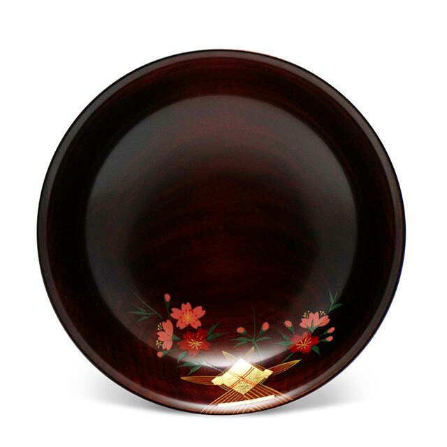 木製 溜 漆手塗 手書き蒔絵 木製胴張二段重 流水蒔絵