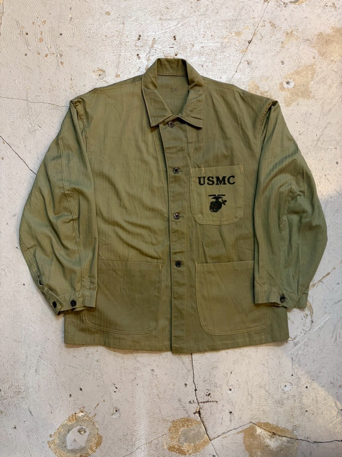 VINTAGE 40's USMC P-41 HBT JACKET | vintage clothing twoface