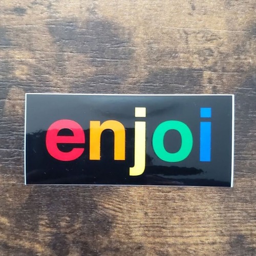 【ST-1074】Enjoi Skateboard sticker エンジョイ スケートボード ステッカー Spectrum ブラック