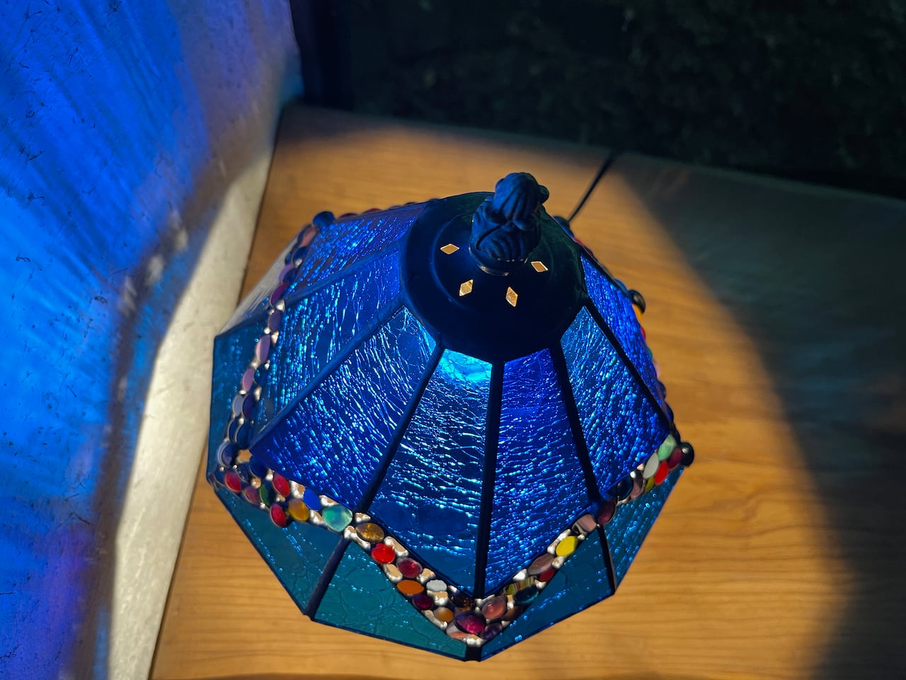 限定品】ブルージュエル（ステンドグラスのテーブルランプ
