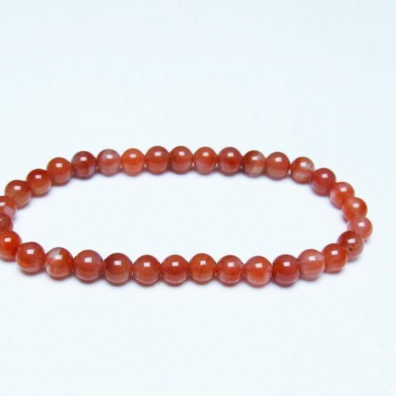 ナンホーンアゲート ブレスレット 6mm アゲート ブレス 一点物 メール便可 [M便 1/10] 111-47438