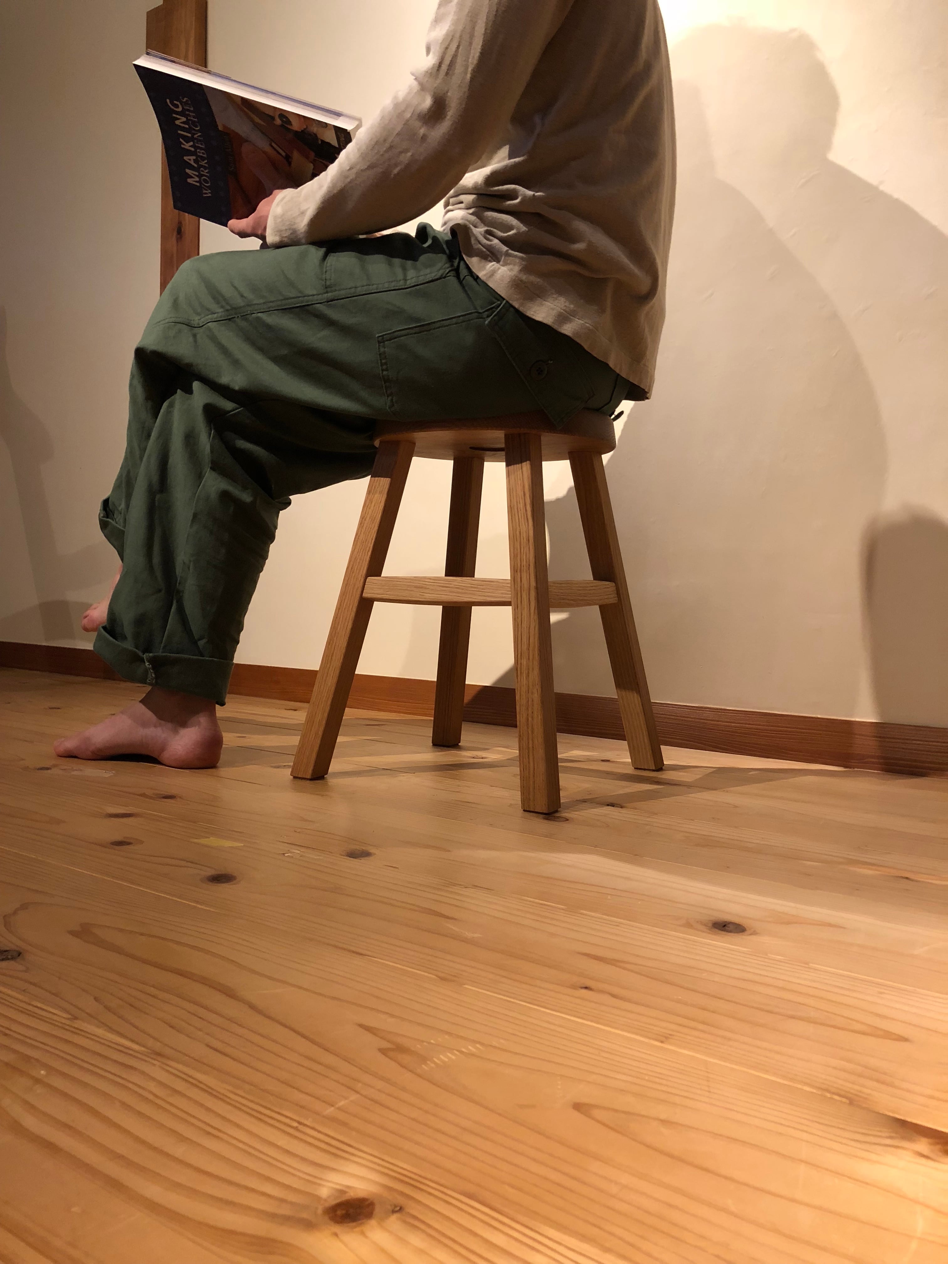 木製オーバル型スツール 4本脚 Artek アルテック STOOL E60 スツール E60 4本脚 バーチ材