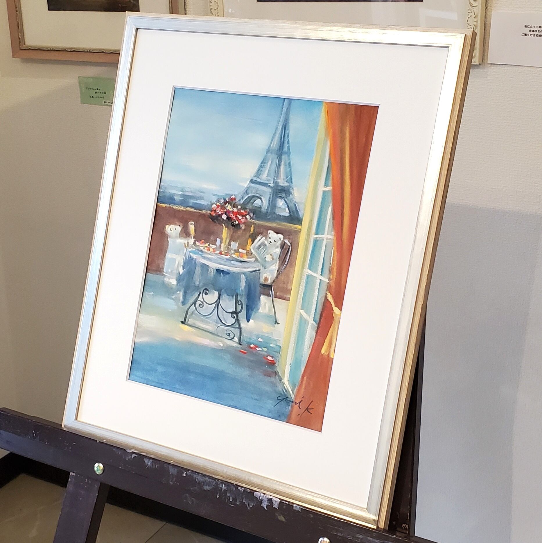 水彩画原画額装 パリの景色 【公式通販】