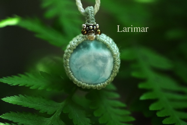 ゆらめく波模様★ラリマーネックレス 2063