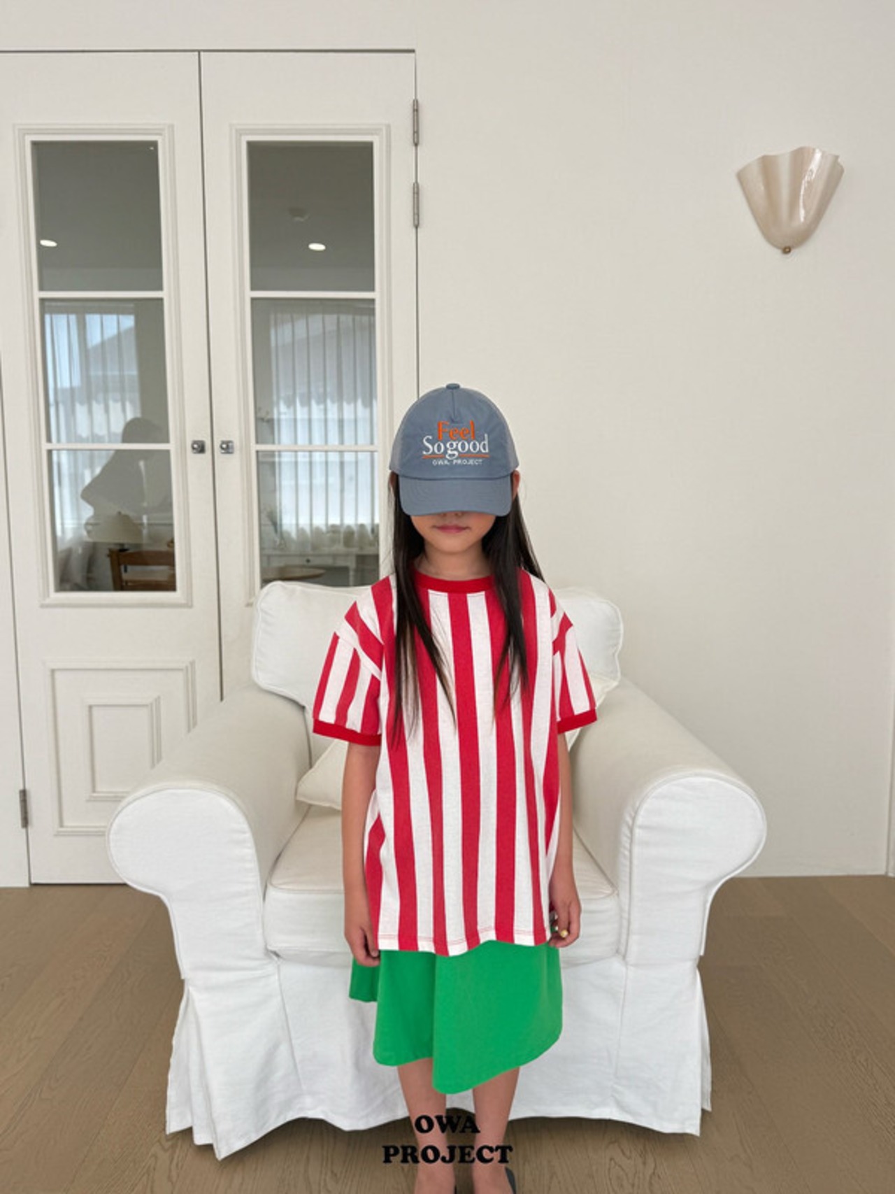 【取寄/韓国直送】OWA 26/SM ストライプTシャツ|夏服|韓国子供服