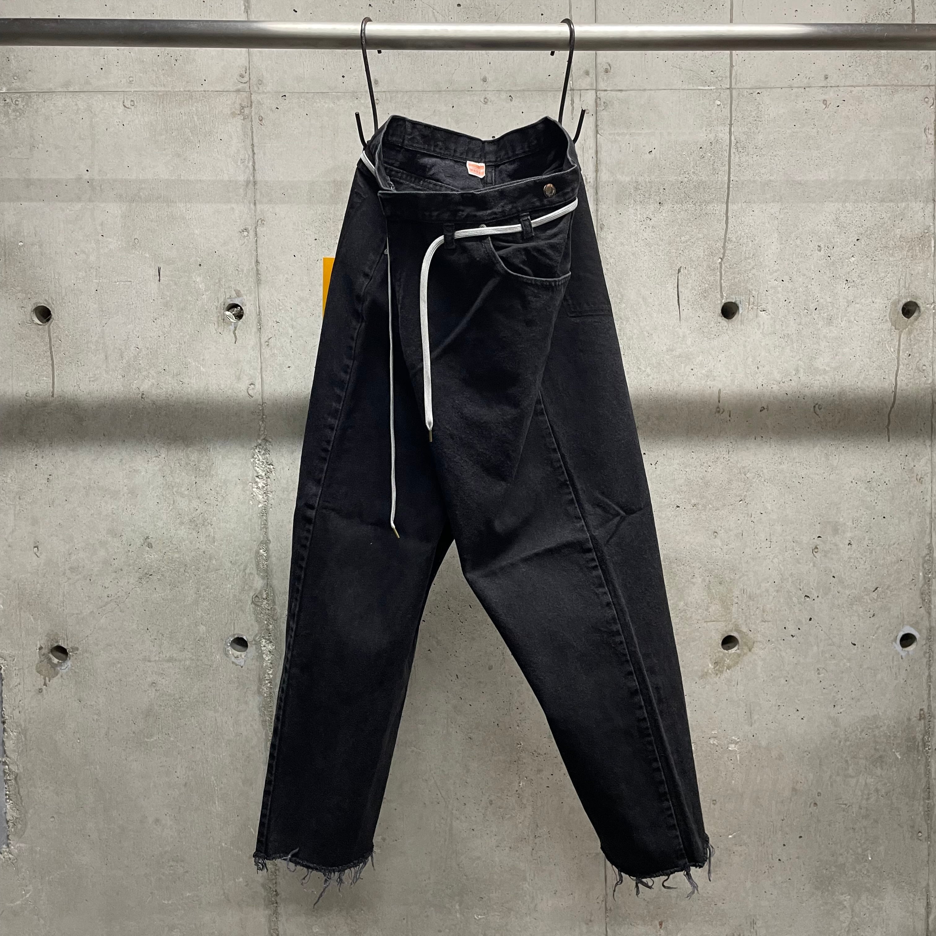 MAISON EUREKA】Ex.VINTAGE REWORK BIGGY PANTS_BLACK⑨ | marfa store