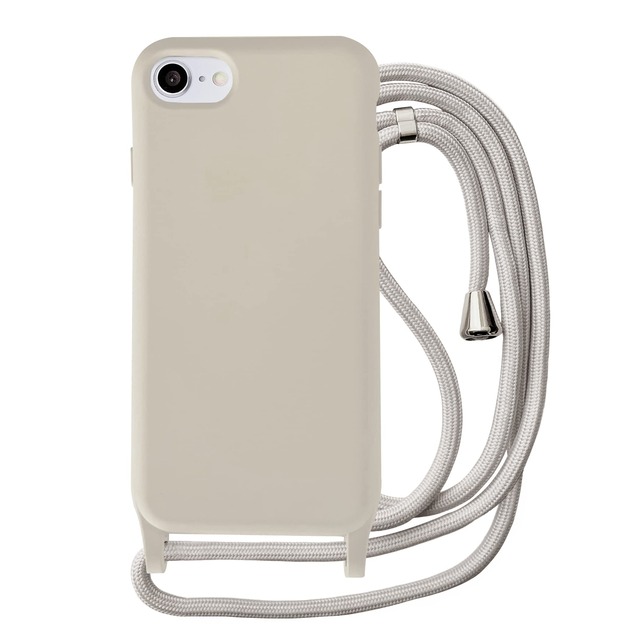 MINTY iPhone17e iPhone16e 用 ケース ショルダーストラップ シリコン グレージュ