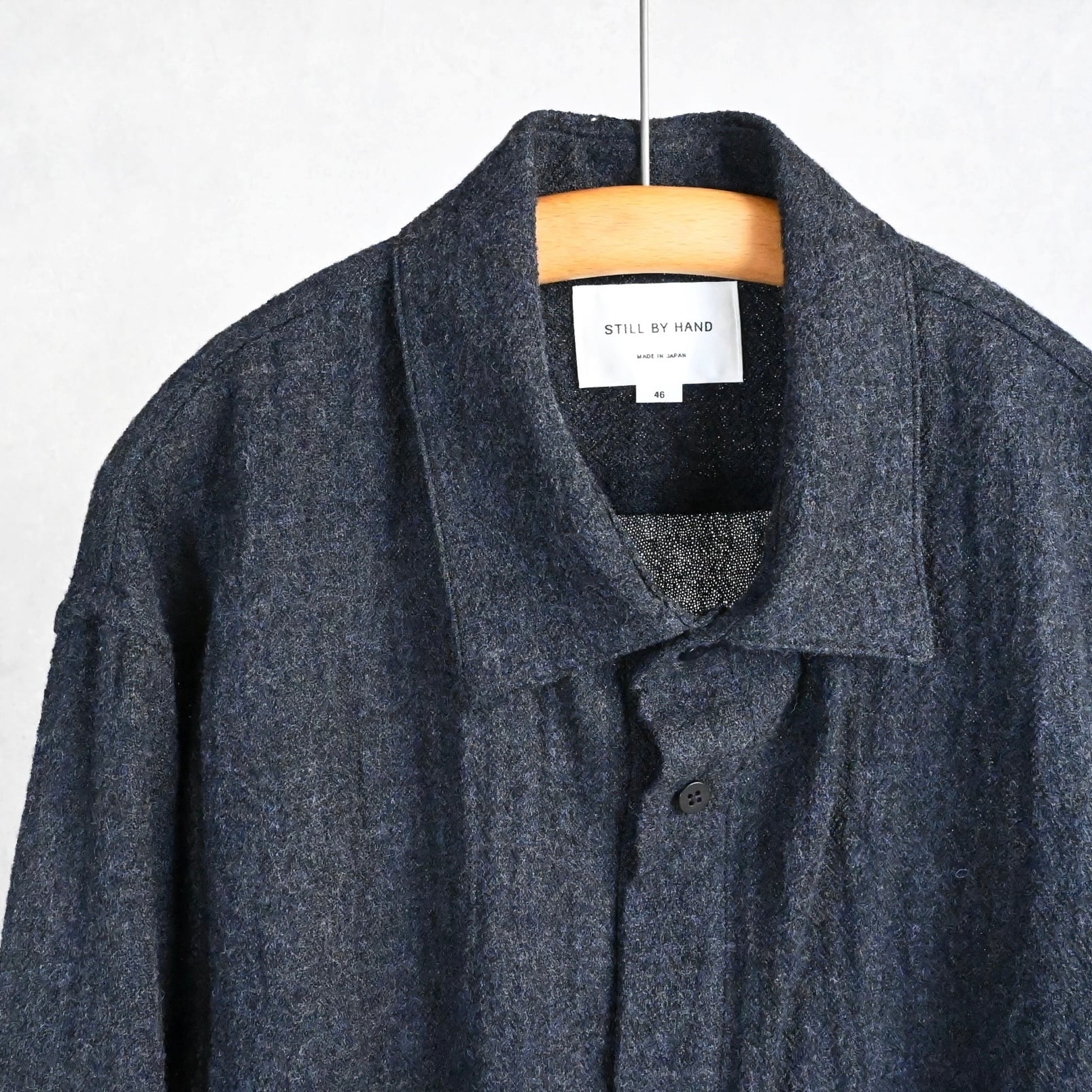 STILL BY HAND】WOOL SQUARE OVER SHIRT スティルバイハンド ウール